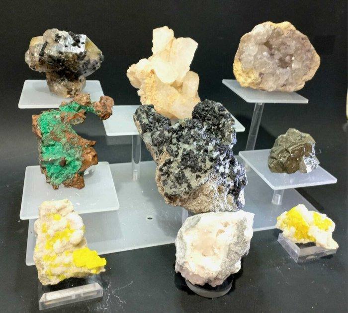 zwavel Inheems kwarts, sfaleriet, Celestien, zwavel,, Verzamelen, Mineralen en Fossielen