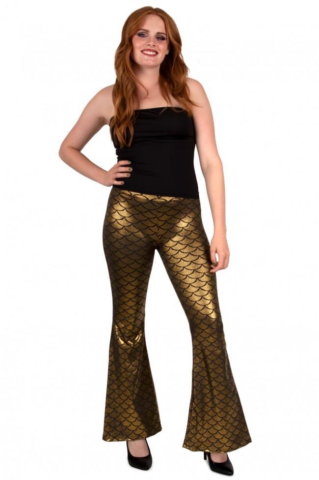 Flared Broek Schubben, Kleding | Dames, Carnavalskleding en Feestkleding, Nieuw, Verzenden