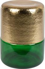 2dekans | Dutchbone Cave Bijzettafel Groen/ Goud, Huis en Inrichting, Ophalen of Verzenden, Zo goed als nieuw