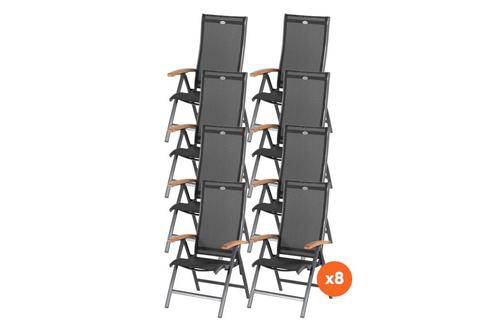 Set van 8 - Hartman Salvatore verstelbare stoel - Teak, Tuin en Terras, Tuinsets en Loungesets, Nieuw, Overige materialen, Verzenden
