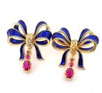 Zonder minimumprijs - Oorbellen - 9 kt. Geel goud, Zilver, Nieuw