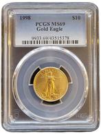 Gouden American Eagle 1/4 oz 1998 PCGS MS69 gecertificeerd, Goud, Losse munt, Verzenden, Midden-Amerika