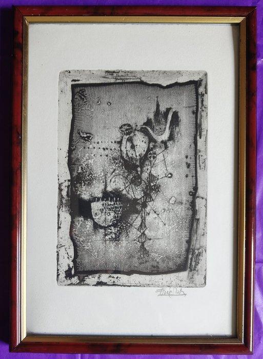 Johnny Friedlaender (1912-1992) - La Hune, etching signed,, Antiek en Kunst, Antiek | Overige Antiek