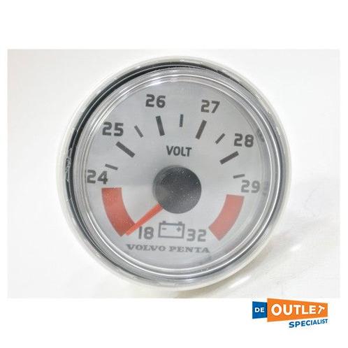 Bieden: Volvo Penta Voltmeter white 18-32V - 874925, Watersport en Boten, Navigatiemiddelen en Scheepselektronica, Kabel of Apparatuur