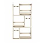*WOONWINKEL* Dutchbone Myron Muur Wijnrek Beige Hout, Verzenden, Nieuw