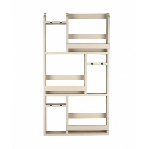 *WOONWINKEL* Dutchbone Myron Muur Wijnrek Beige Hout, Huis en Inrichting, Woonaccessoires | Wijnrekken, Nieuw, Verzenden