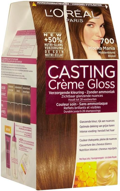 L'OREAL CASTING CREME GLOSS 700 MOCHA MANIA MIDDENBLOND HA.., Sieraden, Tassen en Uiterlijk, Uiterlijk | Haarverzorging, Verzenden