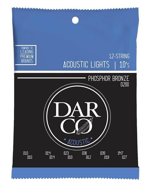 Darco D200 akoestische gitaarsnaren 12-snarig fosfor/bronze, Muziek en Instrumenten, Instrumenten | Toebehoren, Verzenden