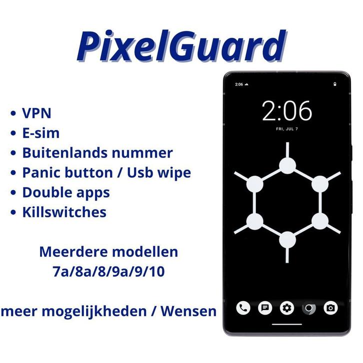 Encrypted Google Pixel - Grapheneos, Telecommunicatie, Mobiele telefoons | Overige merken, Nieuw, Zonder simlock, Overige modellen