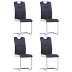 Eetkamerstoelen Zwart Set - Handige Retourdeal! (4 stuks), Huis en Inrichting, Stoelen, Ophalen of Verzenden, Nieuw, Zwart, Vier
