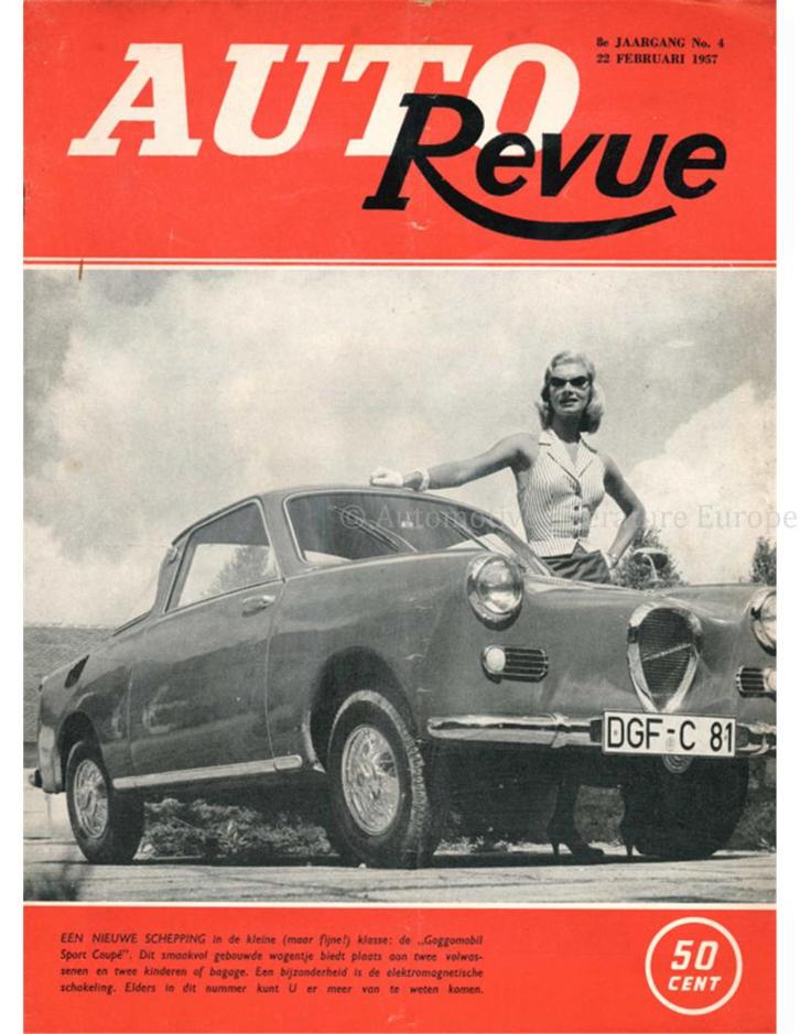 1957 AUTO REVUE MAGAZINE 4 NEDERLANDS, Boeken, Auto's | Folders en Tijdschriften