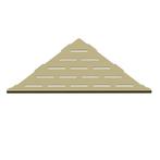 Stripe Corner hoekplanchet inbouw 25x25 cm mat goud, Verzenden, Nieuw