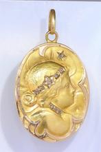 Zonder Minimumprijs - Hanger - 18 karaat Geel goud - Diamant, Sieraden, Tassen en Uiterlijk, Antieke sieraden