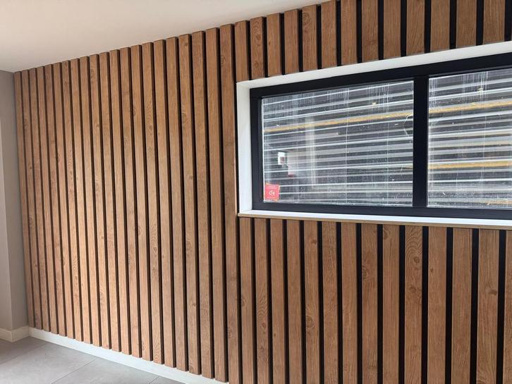 Stalen gevelbekleding blokprofiel houtlook va. € 55,- m2, Doe-het-zelf en Verbouw, Platen en Panelen, Nieuw, Overige materialen