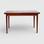 Vintage teak eettafel (uitschuifbaar), Gebruikt, 100 tot 150 cm, Mid century modern, Teakhout