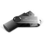 MediaRange | USB Stick | 32 GB | USB 2.0 | Twister | Zwart, Verzenden, Nieuw