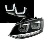 Koplampen VW Polo 6R / 6C 09- DRL Dynamic Zwart Facelift, Ophalen of Verzenden, Nieuw