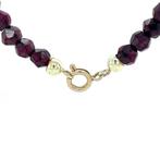 Vintage granaat collier met gouden sluiting 14 kt, Ophalen of Verzenden, Nieuw