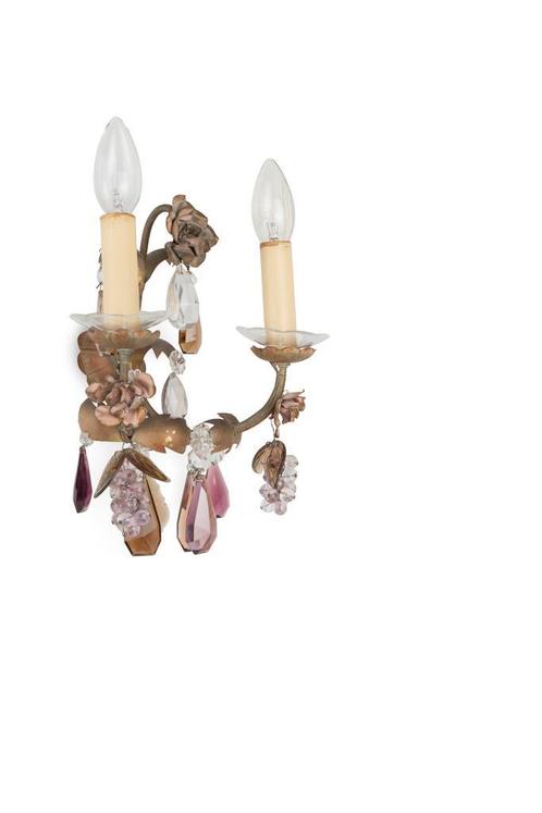 Klassieke Wandlamp, Roosjes Wandlamp, Kleine Wand Luster, Huis en Inrichting, Lampen | Wandlampen, Gebruikt, Overige materialen