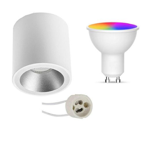 Voordeelset Opbouwspot Set GU10 - Facto - Smart LED - Wifi, Huis en Inrichting, Lampen | Spots, Plafondspot of Wandspot, Nieuw