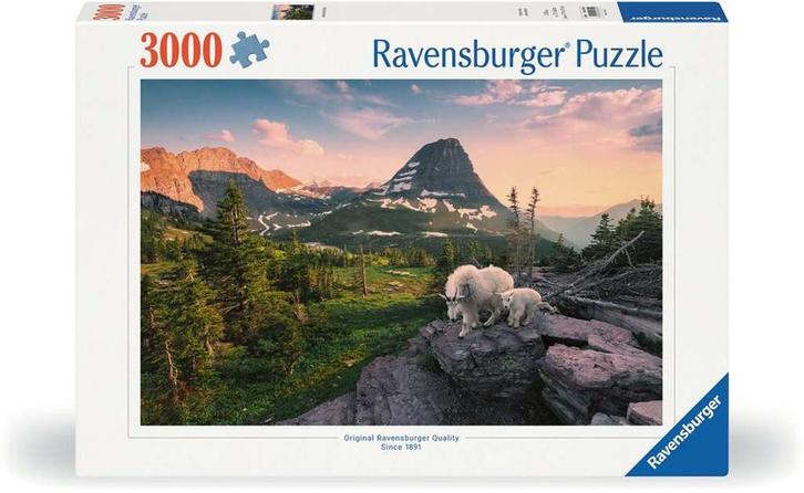 Alpine Geit met Jong Puzzel (3000 stukjes) | Ravensburger -, Hobby en Vrije tijd, Denksport en Puzzels, Nieuw, Verzenden
