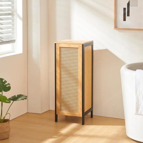 Wasmand Tervola met deksel 80x30x30 cm [en.casa], Huis en Inrichting, Badkamer | Badkamermeubels, Nieuw, Verzenden