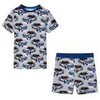 vidaXL Kinderpyjama met korte mouwen 128 grijs, Kinderen en Baby's, Kinderkleding | Overige, Verzenden, Nieuw