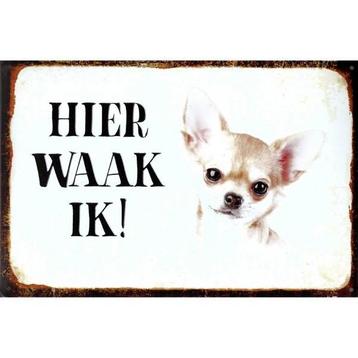 Wandbord - Hier Waak Ik – Chihuahua