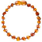 Barnsteen newborn armbandje - cognac (12 cm), Nieuw