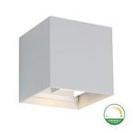 LED Cube Buiten Wandlamp 6W | Dim to Warm | IP65 | Wit, Huis en Inrichting, Lampen | Wandlampen, Ophalen of Verzenden, Nieuw, Metaal