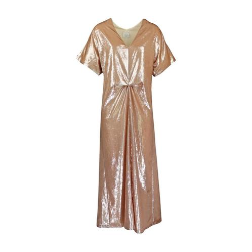 Alysi • metalic midi jurk • 36, Kleding | Dames, Jurken, Nieuw, Maat 36 (S), Verzenden