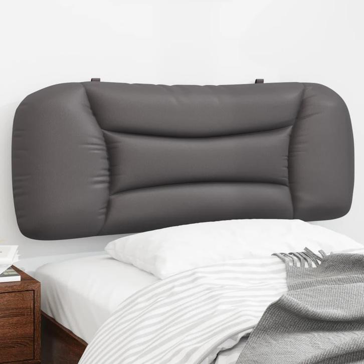 vidaXL Hoofdbordkussen Hvar 100 cm kunstleer grijs, Huis en Inrichting, Slaapkamer | Bedden, Grijs, Nieuw, Overige materialen