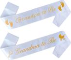 Sjerpen Grandpa en/of Grandma to Be wit met gouden opdruk, Verzenden, Nieuw, Versiering, Geboorte of Huwelijk