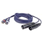 DAP FL26150 2x XLR Male - 2x RCA kabel 1.5m, Muziek en Instrumenten, Kabels en Stekkers, Verzenden, Nieuw