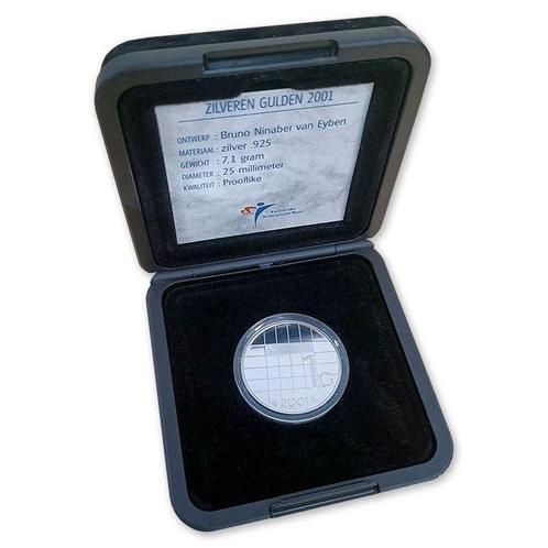 1 Gulden 2001 Zilver Prooflike, Postzegels en Munten, Munten | Nederland, Verzenden