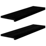 vidaXL Vensterbanken 2 st 90x30x2 cm massief eikenhout, Doe-het-zelf en Verbouw, Kozijnen en Schuifpuien, Verzenden, Nieuw