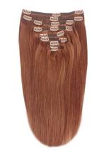Remy Human Hair extensions straight 18 - rood 33#, Nieuw