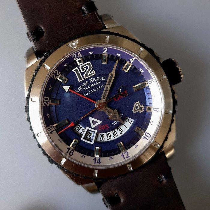 Armand Nicolet - SO5-3GMT - A713AGN-BU-PK4140TM - Heren -, Sieraden, Tassen en Uiterlijk, Horloges | Heren