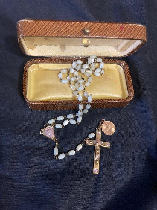 Rozenkrans - Goud, Verguld, Nacre - 1850-1900, Antiek en Kunst, Kunst | Niet-Westerse kunst