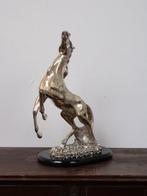 sculptuur, Cavallo Rampante - 37 cm - .925 zilver, Antiek en Kunst, Antiek | Goud en Zilver