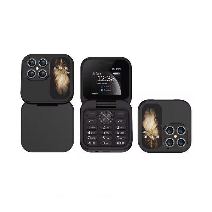 I17 Mini Vouwbare Telefoon - 1.77 inch HD Scherm - Dual SIM, Telecommunicatie, Mobiele telefoons | Overige merken, Nieuw, Verzenden