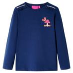 vidaXL Kindershirt met lange mouwen 128 marineblauw, Verzenden, Nieuw