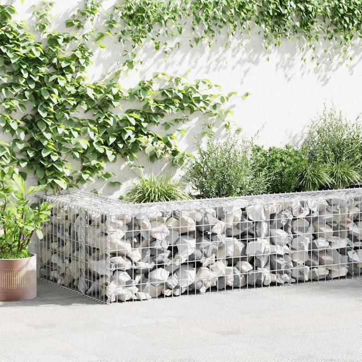 vidaXL Gabion mand 100x50x50 cm gegalvaniseerd staal, Tuin en Terras, Schuttingen, Nieuw, IJzer, Minder dan 1 meter, Verzenden