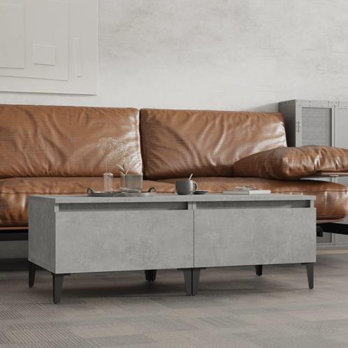 vidaXL Bijzettafels 2 st 50x46x35 cm bewerkt hout betongrijs, Huis en Inrichting, Tafels | Bijzettafels, Nieuw, Verzenden