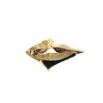 Gouden broche; Riitta Hakala (rustiek, geelgoud, designer), Goud, Gebruikt, Ophalen of Verzenden, Overige kleuren