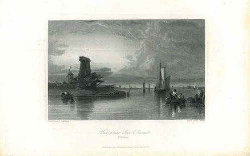 Zicht op Antwerp, Antiek en Kunst, Kunst | Etsen en Gravures