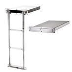 RVS Zwemtrap telescopisch, inbouwmodel, 4 treden, Watersport en Boten, Accessoires en Onderhoud, Ophalen of Verzenden, Nieuw