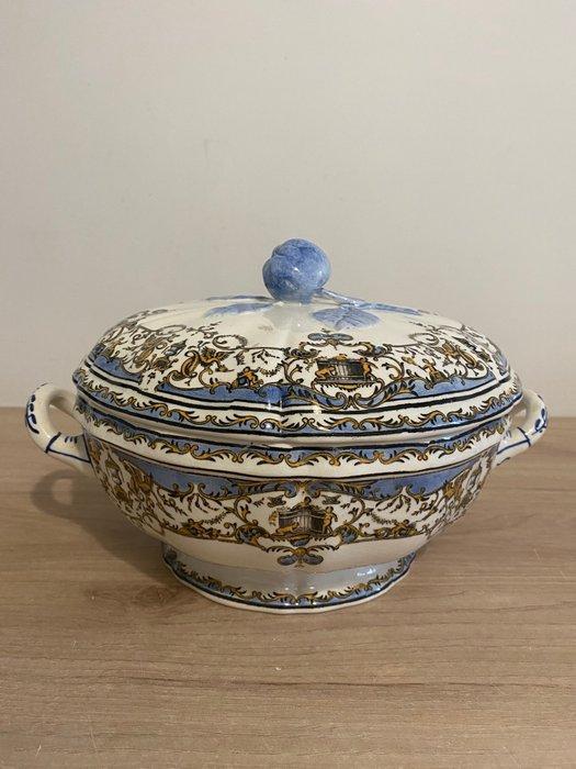 Gien - Tureen - Aardewerk, Glazuur - Soepterrine Dionysos, Antiek en Kunst, Antiek | Glas en Kristal