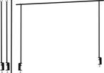 Tafelklem 3-delig Staal Zwart Verstelbaar 135-250 cm | Hoogt, Tuin en Terras, Verzenden, Nieuw