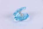 Figuur - Swarovski Crystal - Lichtblauwe schelp met parel